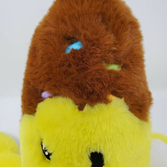 Two Scoops Plush Stuffed Animal 11" Banana Split Furry Yellow Sprinkles Face - Picture 5 of 7
